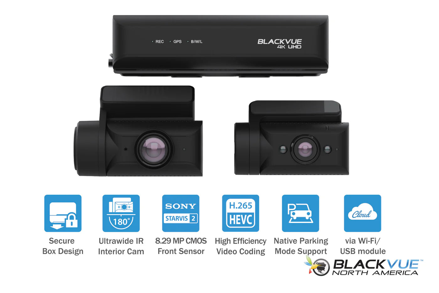 BlackVue DR970X-BOX IR PLUS 2-Channel 4K Dash Cam For Front+Interior