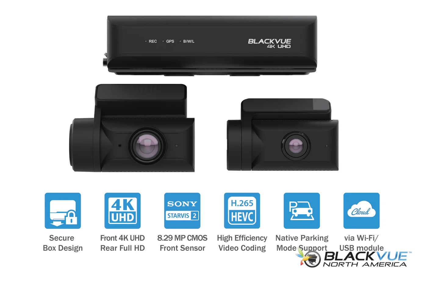BlackVue DR970X-BOX-PLUS 2-Channel 4K Dash Cam For Front+Rear