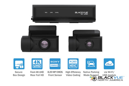 BlackVue DR970X-BOX-PLUS 2-Channel 4K Dash Cam For Front+Rear