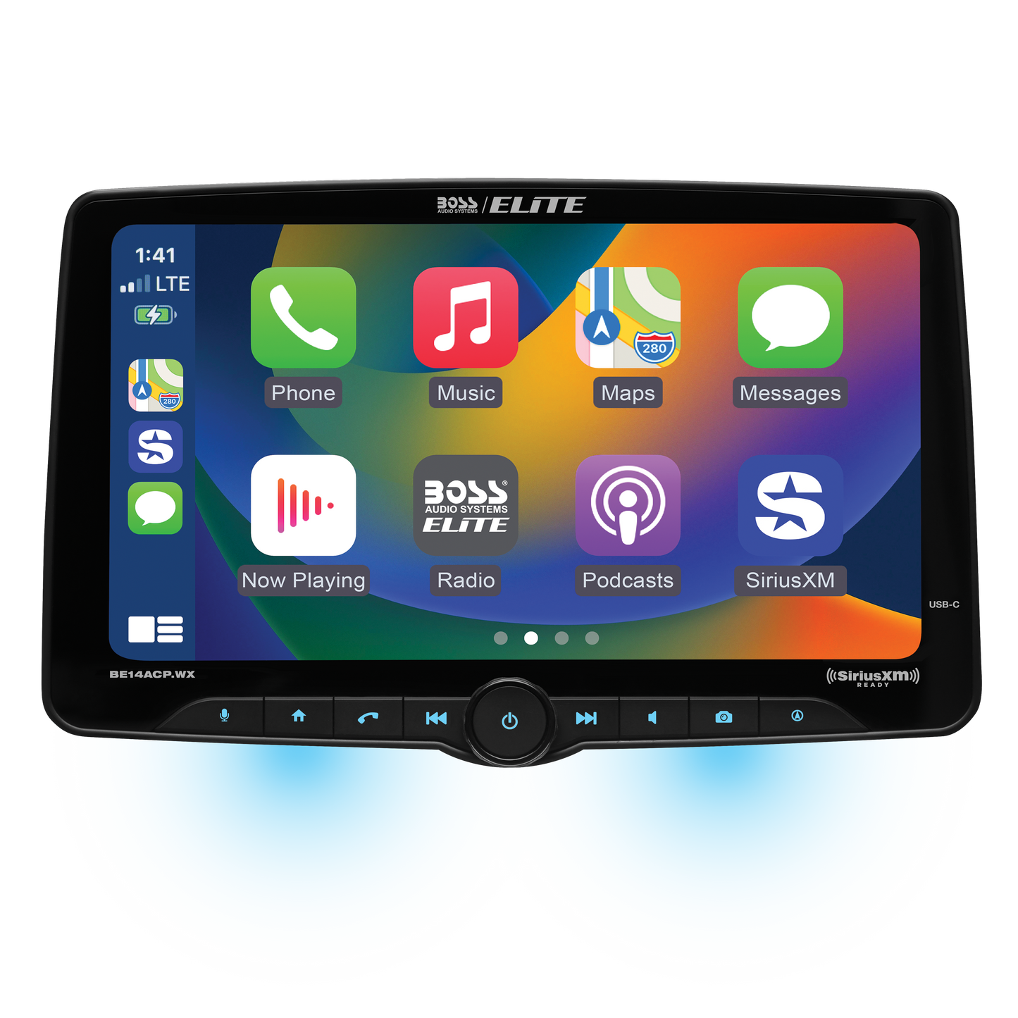 BOSS Elite 14-inch Wireless CarPlay Android Auto Multimedia Car Stereo DSP