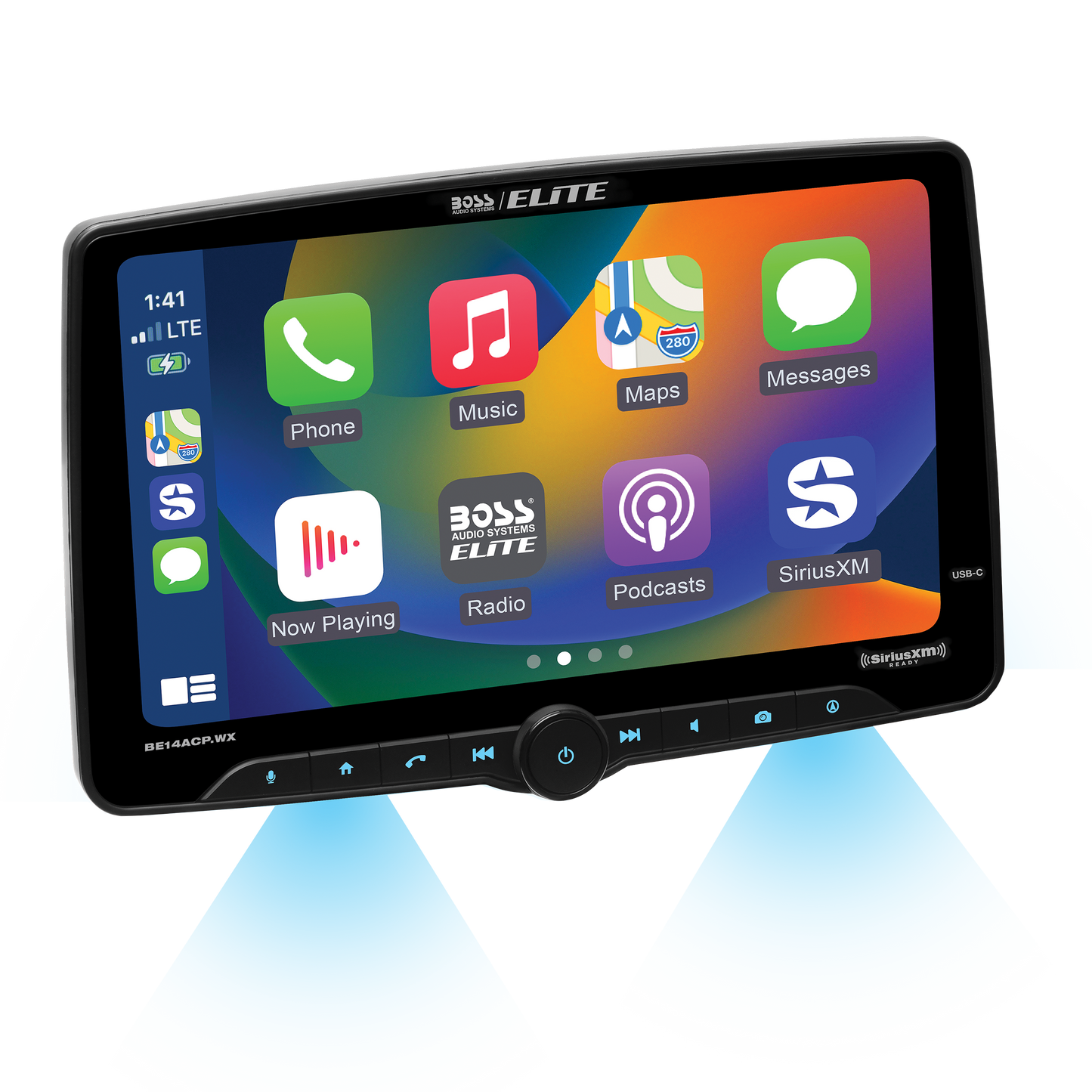 AUTOMOTIVE BE14ACP.WXC 14-inch Wireless Apple CarPlay Android Auto Single-DIN Receiver