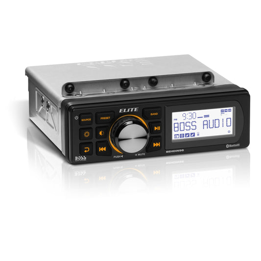 BOSS Elite BEHDIN98 Bluetooth Motorcycle In-Dash Receiver Harley-Davidson Weather-Resistant