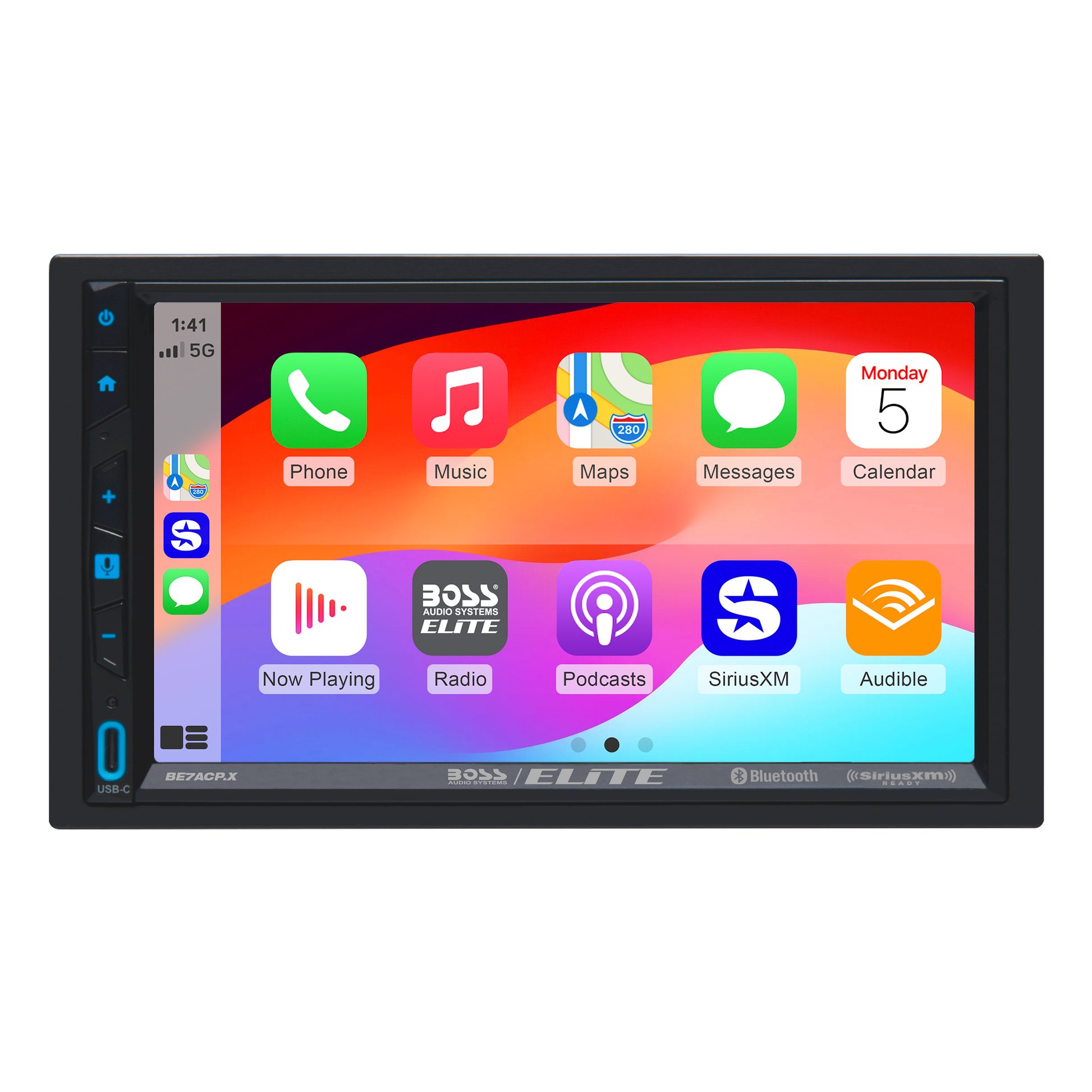 Boss Elite 7" Capacitive Touchscreen Car Stereo with Apple CarPlay & Android Auto